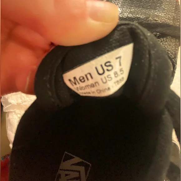 Black sequin vans - Picture 4 of 6